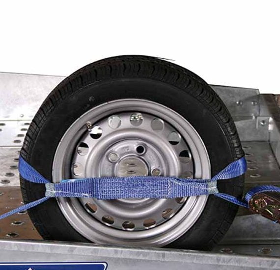 Wheel Tie Down With 2000kg Ratchet Strap Single A2B Euro Parts