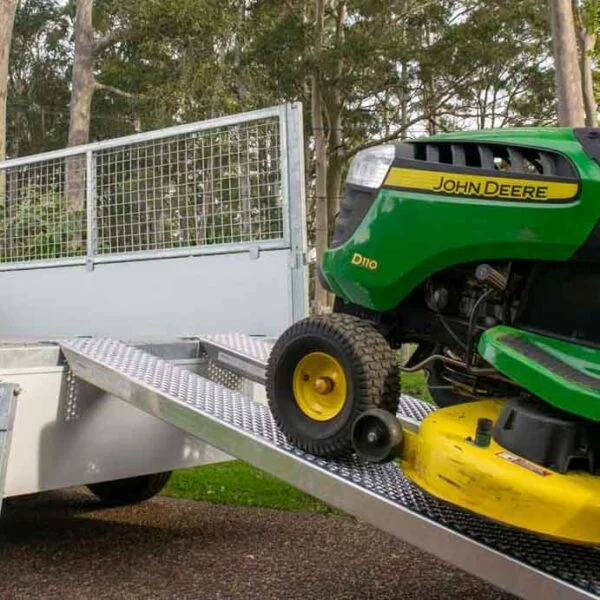 Trailer Ramps Loading a Mower