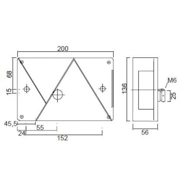 Aspoeck Multipoint IV Rear Left Light Drawing