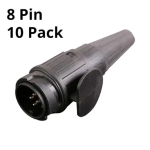 8 Pin European Trailer Plug - 10 Pack