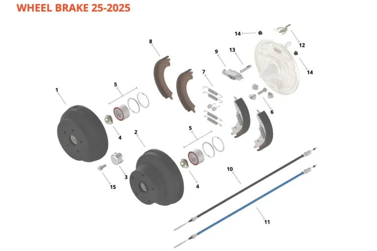 KNOTT 25-2025 Brake Parts Diagram