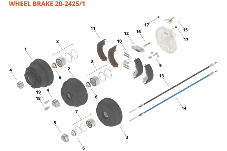 KNOTT 20-2425/1 Brake Parts Diagram