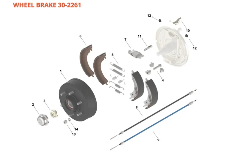 KNOTT 30-2261 Brake Parts Diagram