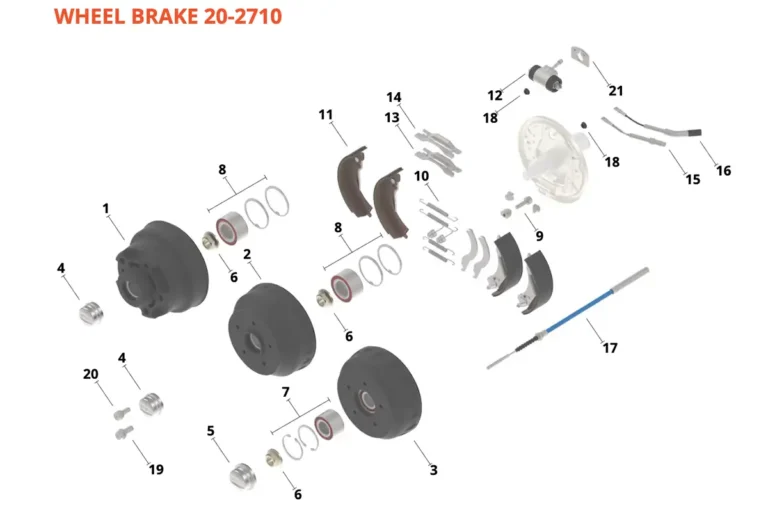 KNOTT 20-2710 Hydraulic Brake Parts Diagram