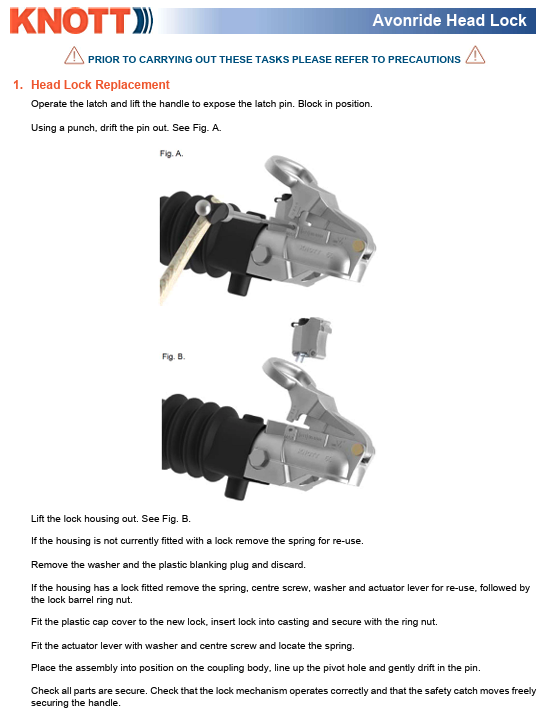 KNOTT 575000 Replacement Lock Instructions