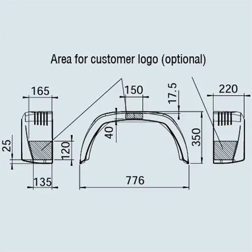 AL-KO 1259577 Mudguard Dimensions-2